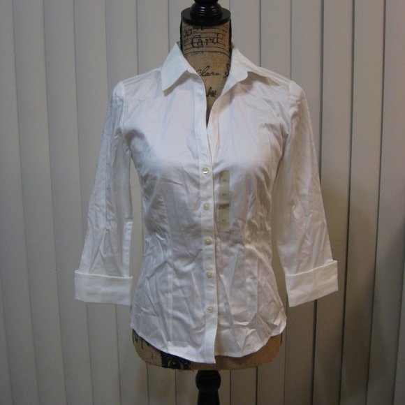 Banana Republic Tops - NWT Banana Republic white blouse button up top XS